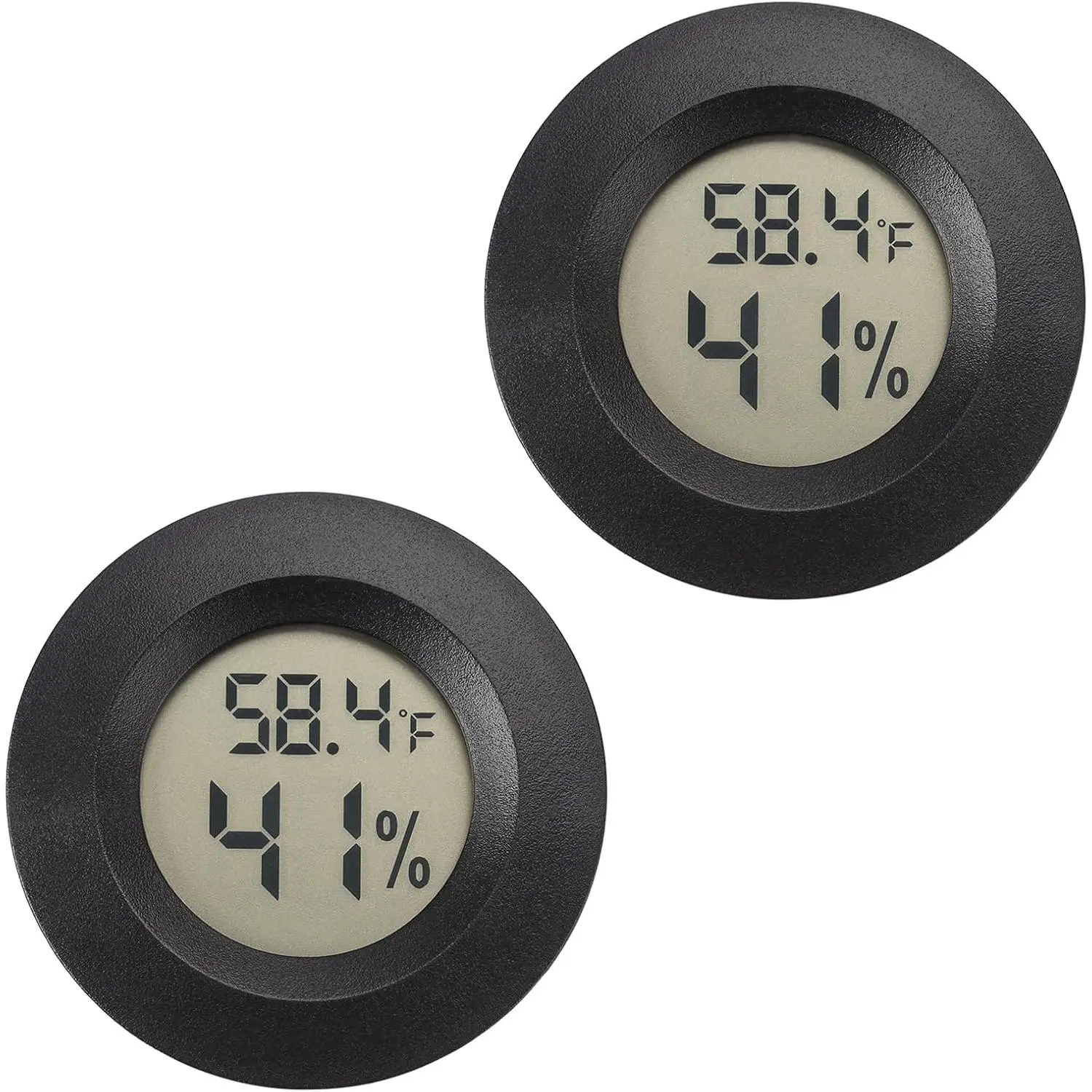 Mini Hygrometer Thermometer Digital Humidity Meter Indoor/Outdoor Humidity  Reptile Thermometer for Greenhouse Garden Cellar Fahrenheit(℉)/ Celsius(℃) 2 Pack