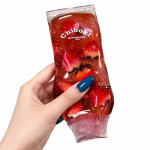 Chiboki Jam Squishy 4-styles - Toothpaste Tube Clear Gel Squeeze Fidget Sensory Toys No Mess ASMR