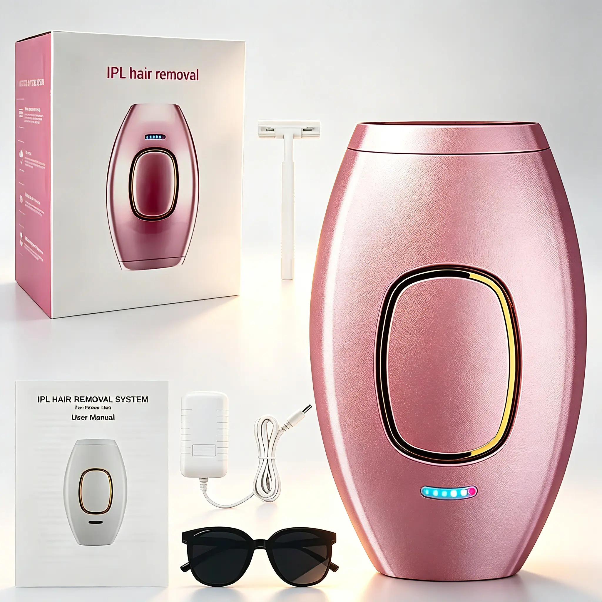 Ipl Laser Hair Removal Device for Body and Bikini, Flash Hair Remover for Women, Pulse Laser Depilator, Home Use Hair Removal Tool