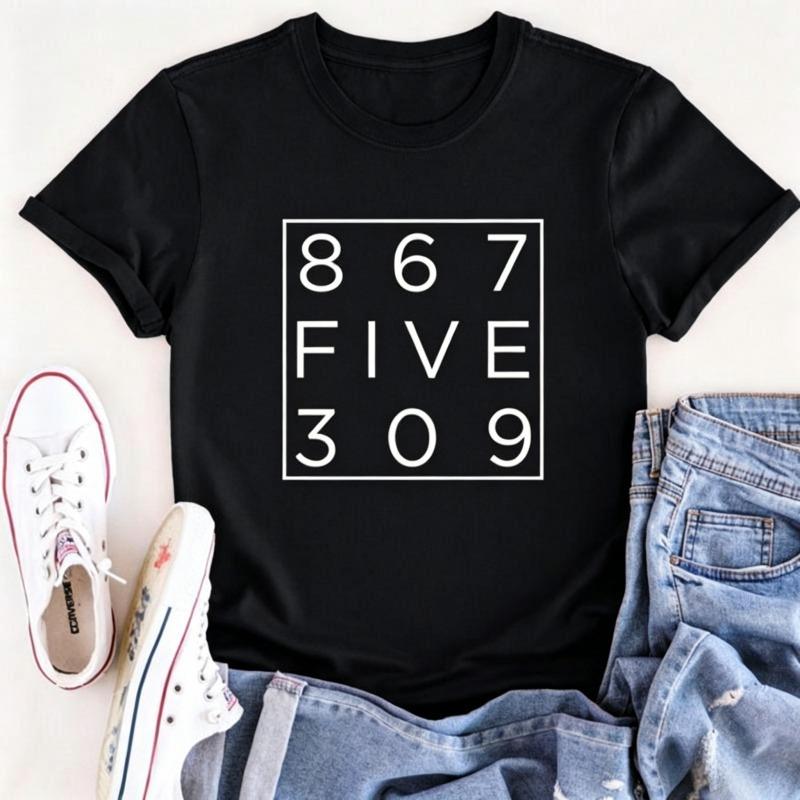 8675309 Nostalgic And Funny 80S Essential T-ShirtS ,Retro , Funny Music Shirt,Tommy Tutone,Music Lover Shirt,Music Gift,Retro Gift Shirt,Funny Gift Shirt,100%Cotton,Unisex Crew-Neck Tee