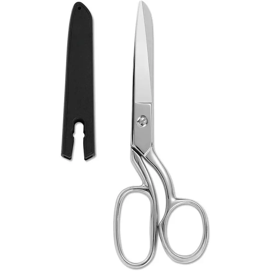 8" Fabric  Professional Tailor Sewing Shears | Forged Stainless Steel Construction, Ultra  , Bent  Design, Classic Dressmaking Leather Cloth Craft