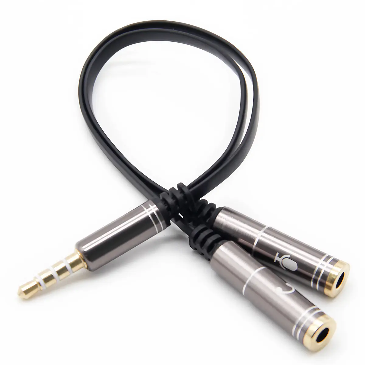 Universal 3.5mm Audio Y Splitter Cable 1 Male to 2 Female High Speed for Sharing Music on Computer Laptop Smartphone Tablet Microphone Headphones Universal Aux Adapter Connector Adapter Audio Accessory