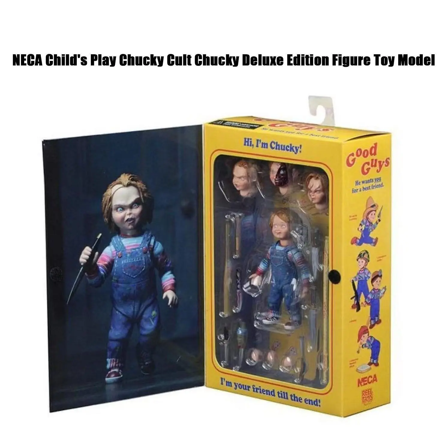 7-Inch Neca Chucky Cult Deluxe Figure, Halloween Collectible, Party Gift, Holiday Present, Home Decor Statue, Horror Movie Merchandise
