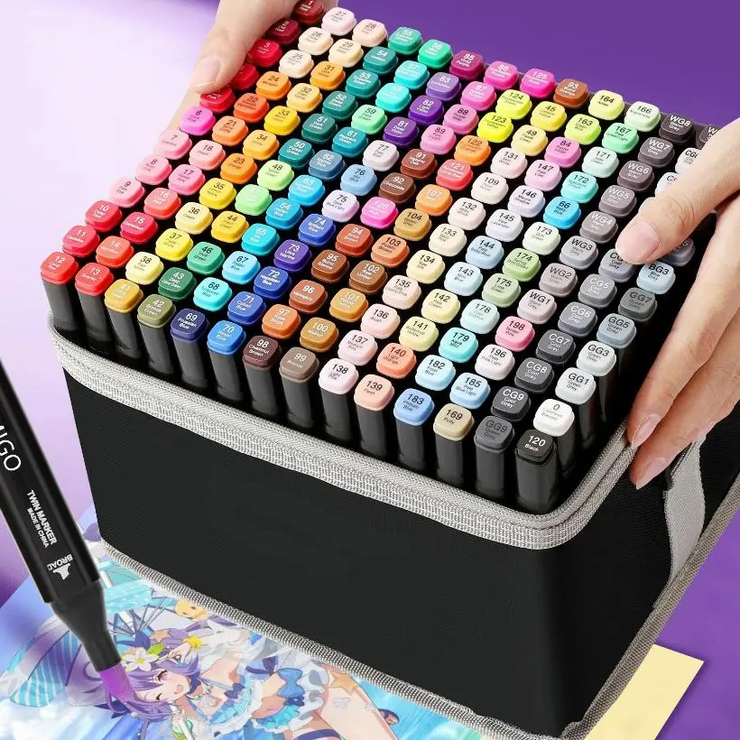 Colorful Marker Pen Set, 1 Set Student Art Marker Pen, Sketching Marker Pen, Sketch Art Markers for Drawing, Sketching, Art Supplies for Students, School Supplies