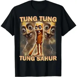 MONO LABEL [100% Cotton] Unisex T Shirt Featuring Tung Tung Tung Sahur Graphic Streetwear Comfortable Clothing