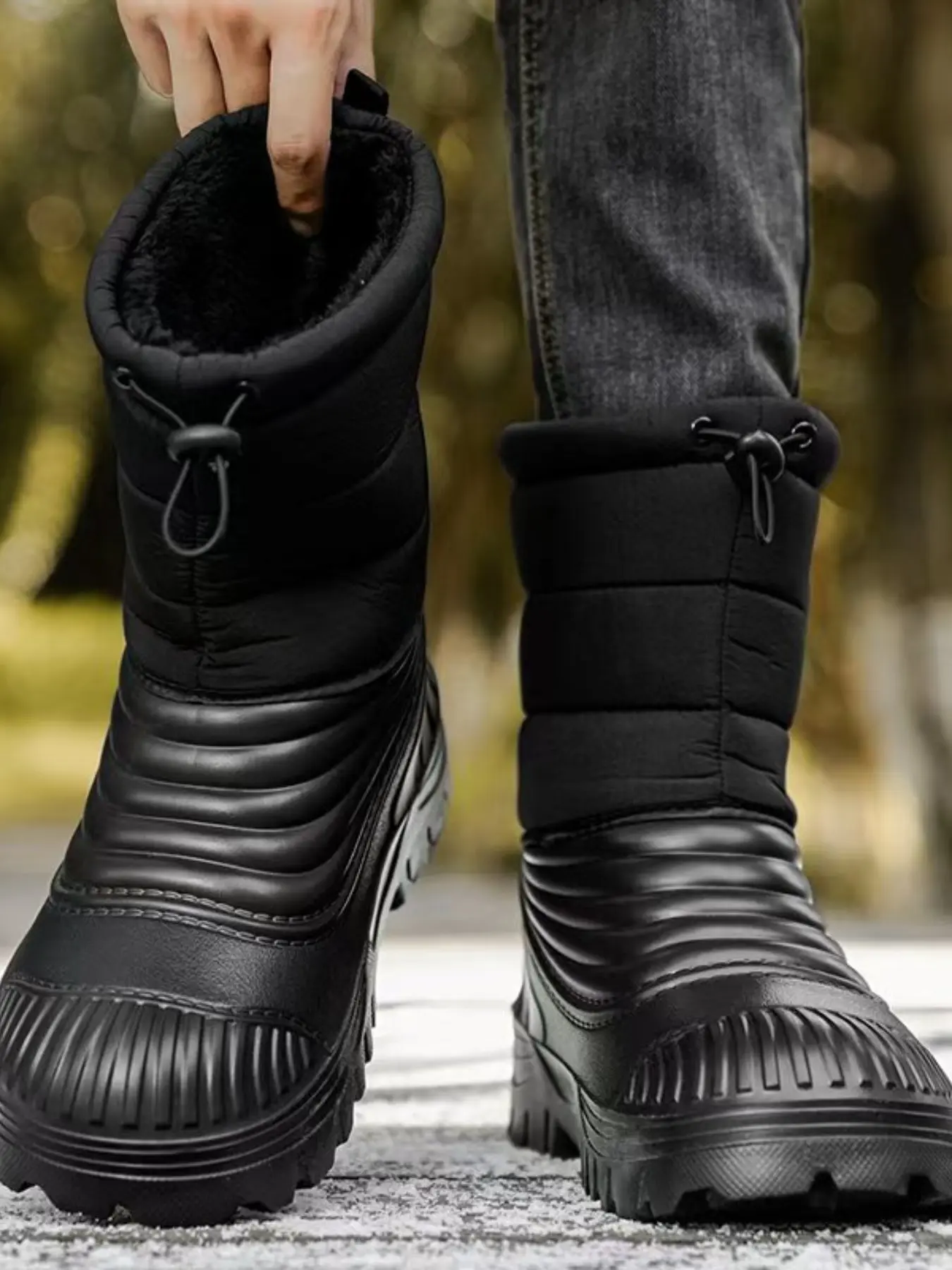 New Unisex Warm Snow Boots, Ideal for Outdoor Workers, Hiking, Camping, Waterproof, Anti-Slip, Comfortable, Durable, Essential for Christmas Outing