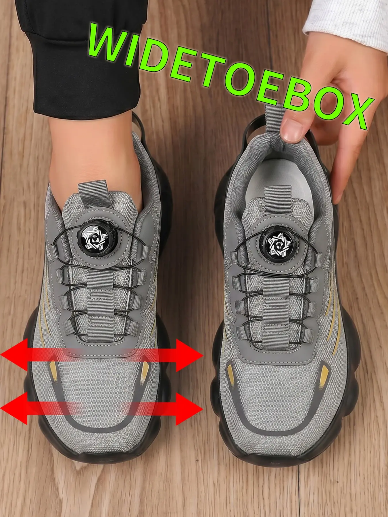 2026 New Lightweight Breathable Men's Wide Fit Casual Sports Shoes, Athletic Sporty Breathable Shoes, Outdoor Sneakers, Comfortable, Non-Overcrowded Toes, Ideal for Daily Wear and Outdoor Activities