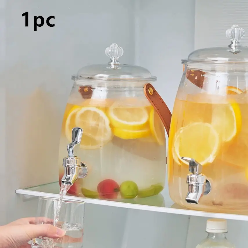 Plastic Ice Drink Bucket, Beverage Dispenser, Cold Water Jug, Drinking Machine, Juice Bottle with Faucet, Homemade Beer with Ice, Juice and Lemonade Dispenser