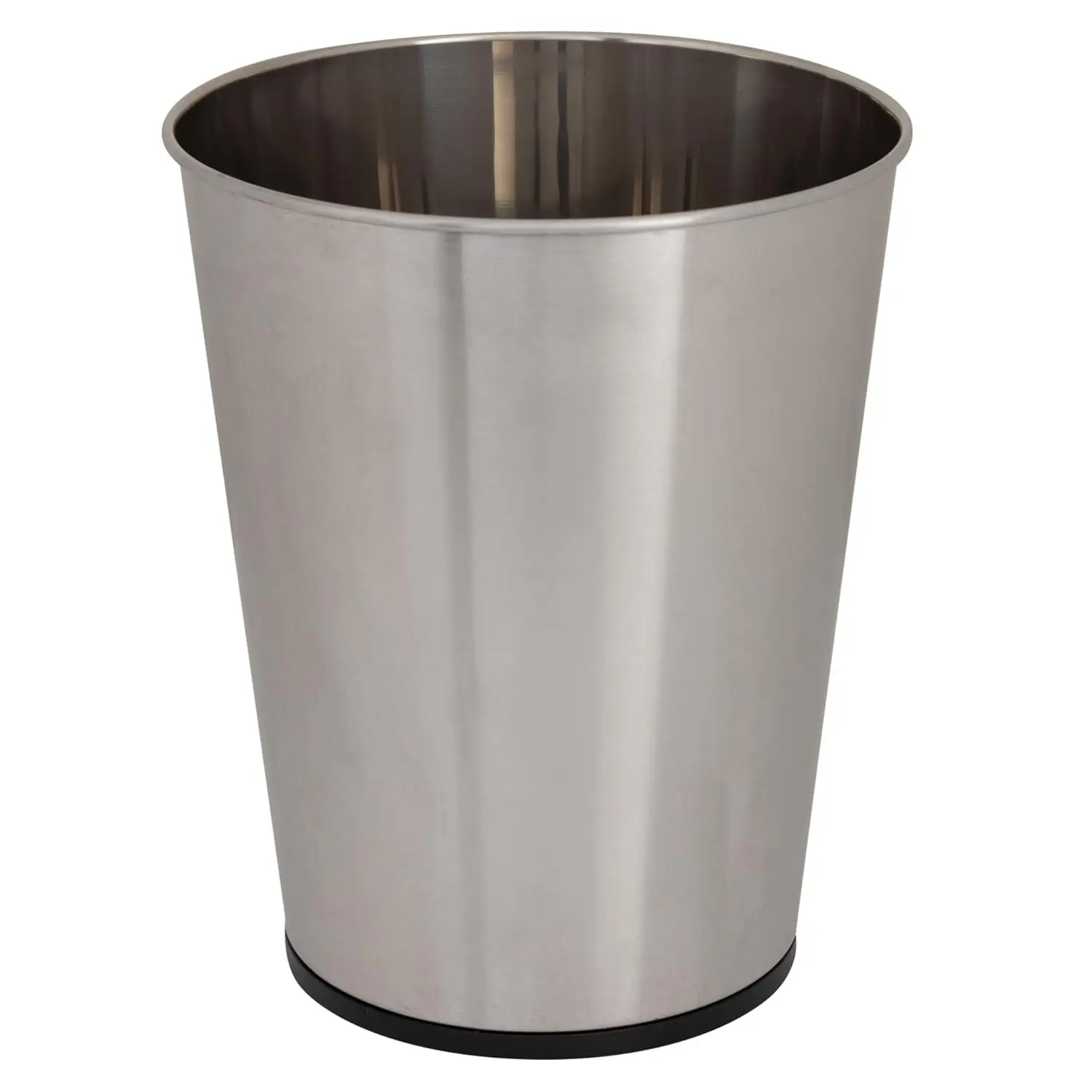 5 Liter Small Wastebasket, Stainless Steel | Compact Round Open Top Trash Can | Durable Bathroom Bedroom Dorm Office Garbage Bin | Stylish Space-Saving Waste Disposal ContainerGift