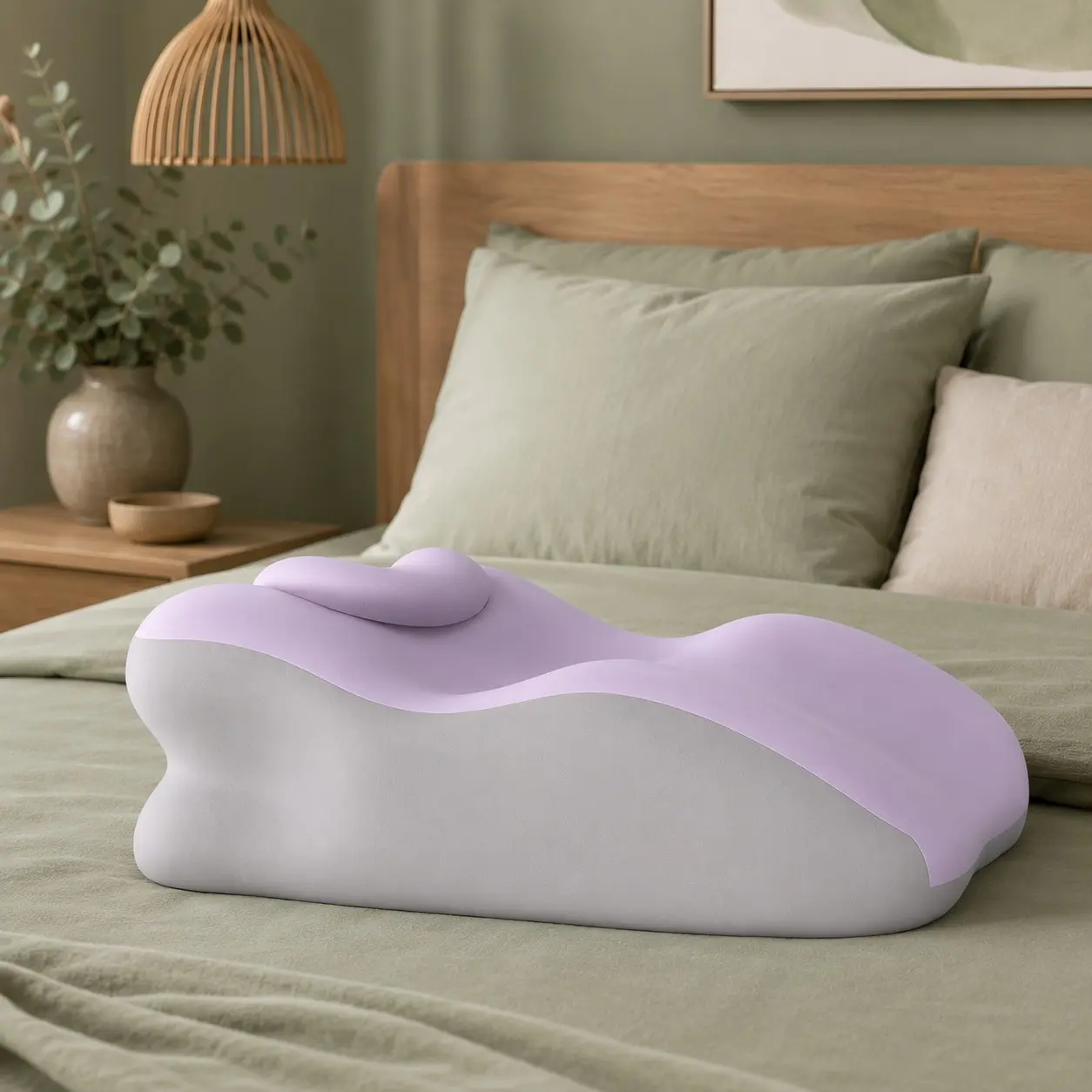 Slow Rebound Memory Foam Pillow, Ergonomic Design for Side Sleepers, Durable Core Resists Compression, Soft Fabric for Nightly Comfort