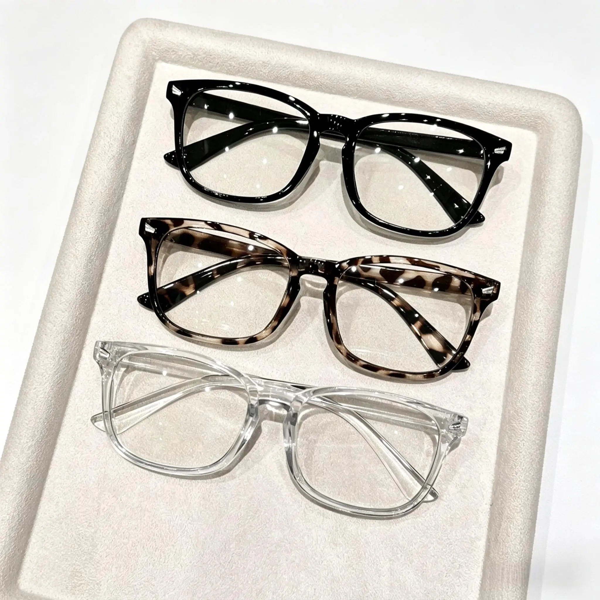 Women's 3-Pack Animal Print Sports Fashion Glasses - Lightweight Frames, Durable, Simple Design Casual Eyeglasses, Women's Outdoor Accessories for Daily & Outdoor Use
