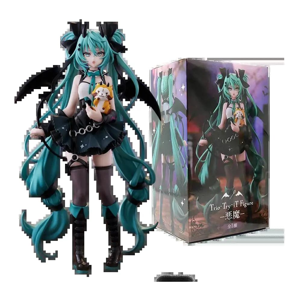 Anime Hatsune Miku 19CM Little Devil Raccoon Action Figure Model Toys Cute Action Model PVC Collection Desktop Accessories Gift