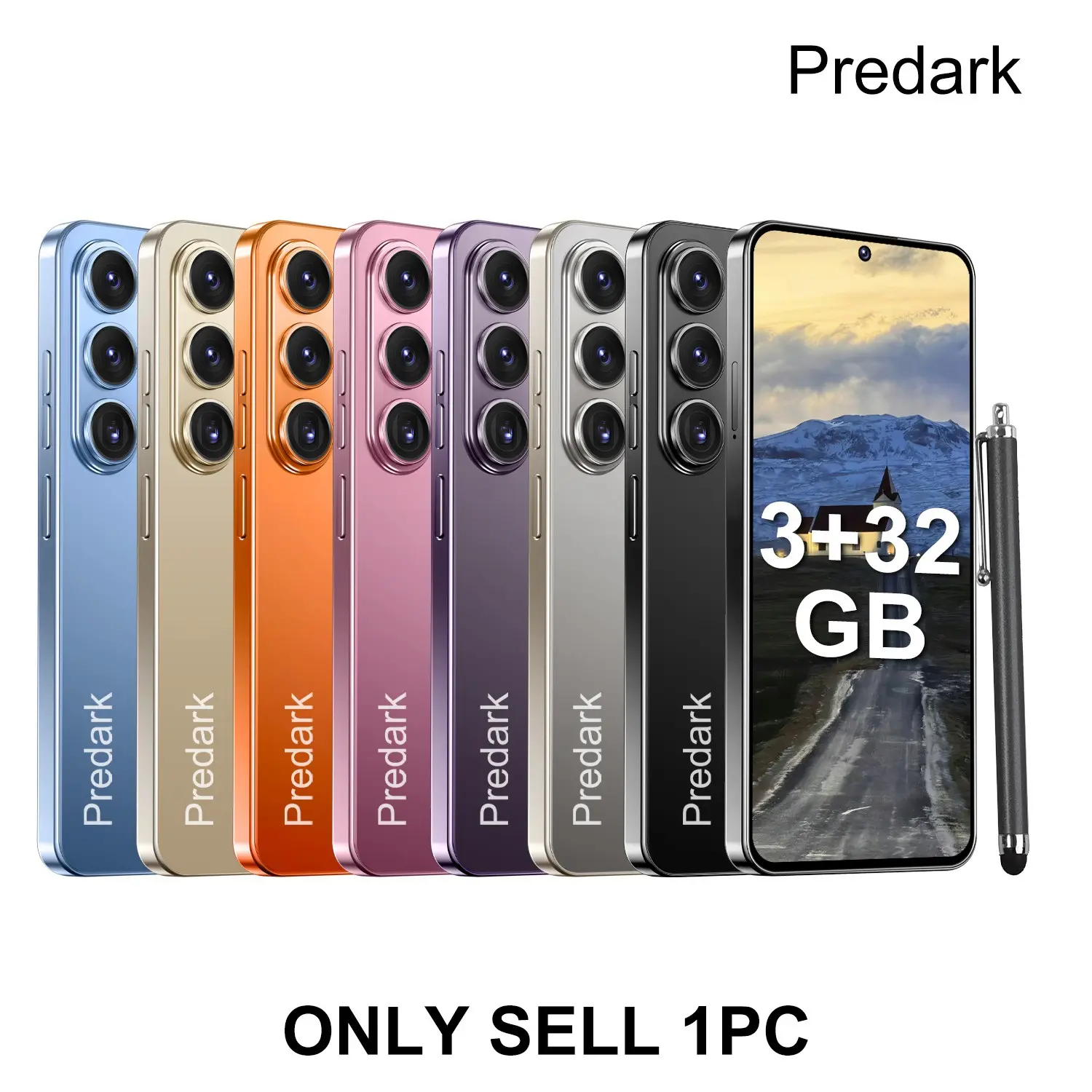 Predark S25 Max 6.56-Inch Large Screen, 3+32GB Memory, G85 Octa-Core, Dual 13mp Cameras, 3200mah Battery, Android 12, Dual Sim 4g, Large Screen Smartphone