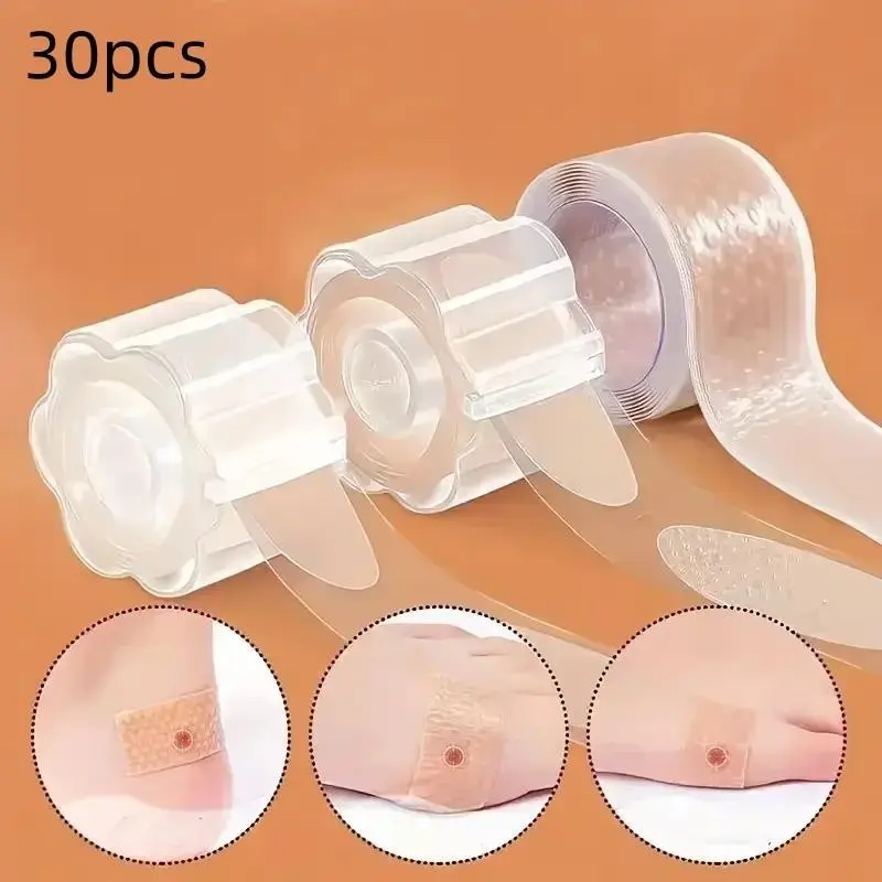 30 Pcs Gel Shoe Insoles with Adhesive Foam Pad, Non-Slip Heel Padding, Waterproof Dustproof Gel Foot Cushion, Anti-Friction High Impact Shoes