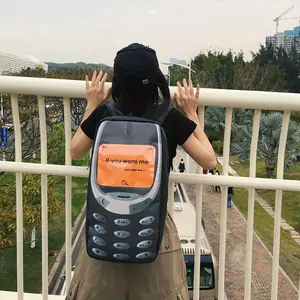 Unisex Creative Large Capacity Fun Phone Print Fashion Trendy Couple Backpack, Stylish Shoulder Bag for Men and Women, Perfect Gift Idea