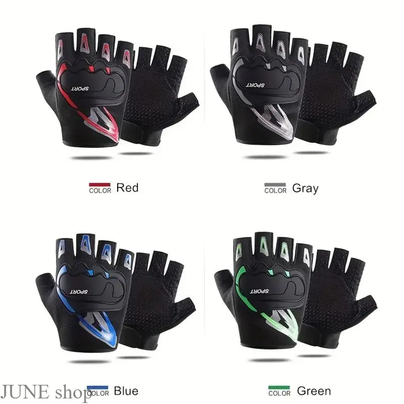 One Pair Half Finger Non Slip Functional Gloves For Men, Wear Resistant Hand Gear Suitable For Fitness Training Hiking Outdoor Sports Daily Workout Sessions And Field Adventure Activity Protection