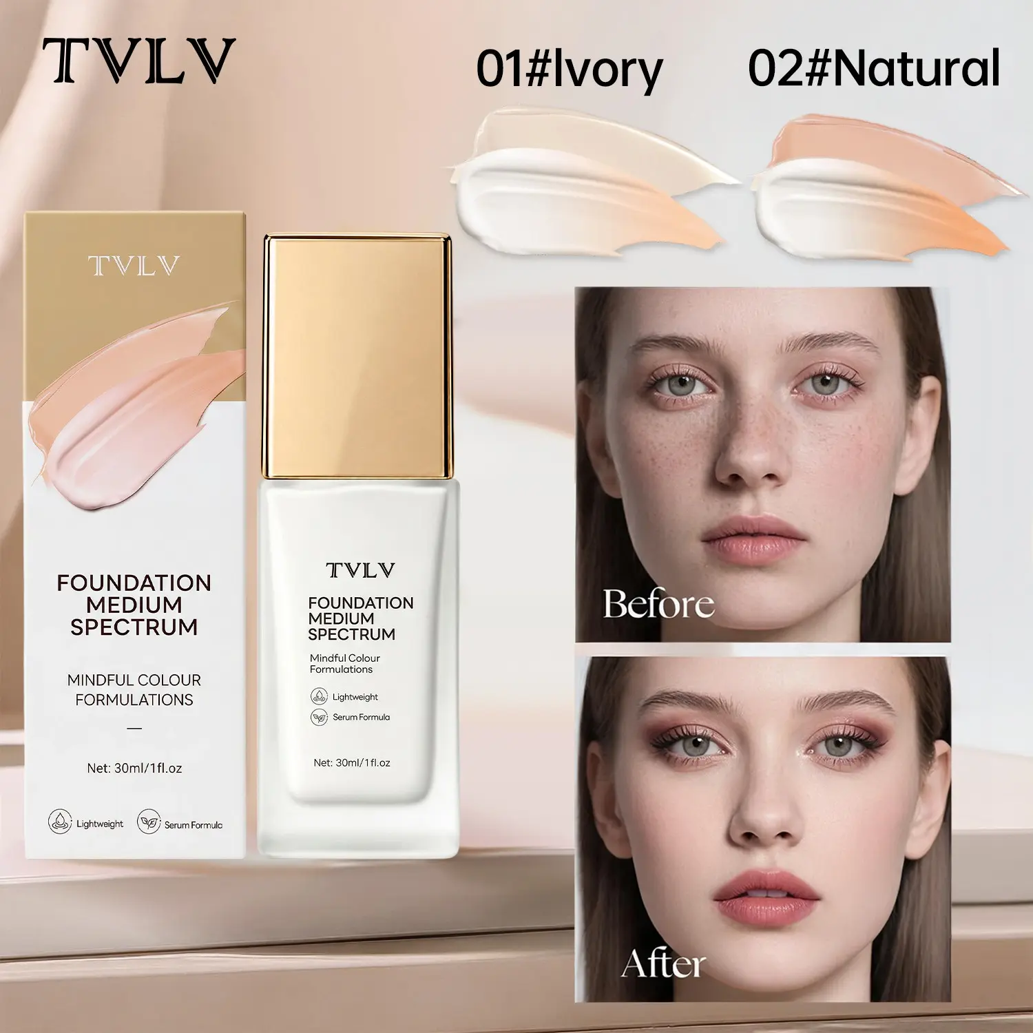 Color Changing Foundation Makeup SPF 15 | Self-Adjusting Color Changing Foundation, Concealer & Color Corrector, Multiuse Cream Foundation | Lightweight Buildable Coverage for All Skin Types (30ml/pag)