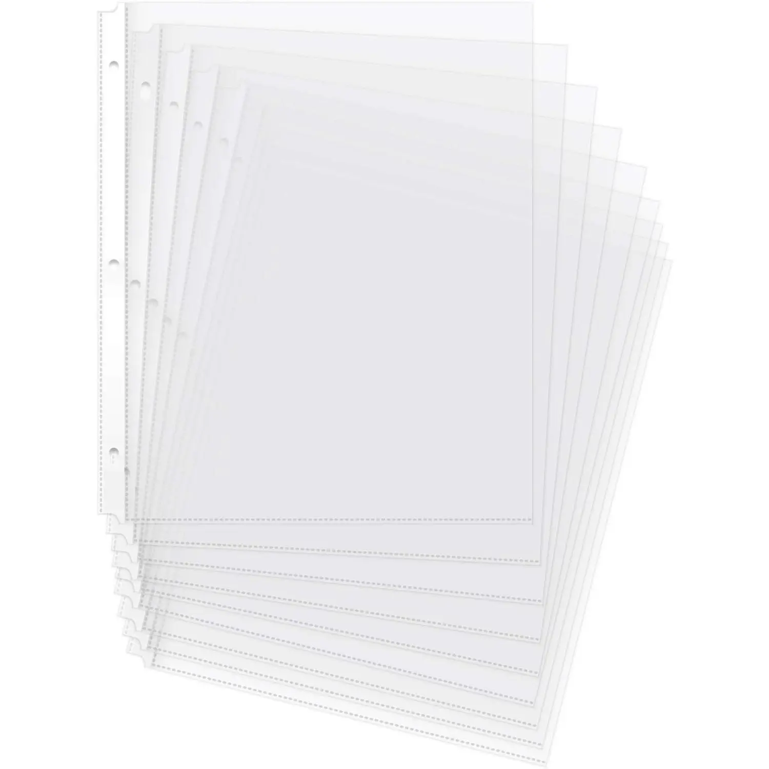 Basics Durable Clear Sheet Protectors for 3 Ring Binder, 8.5 in x 11 in, 3 holes, 200 Pack