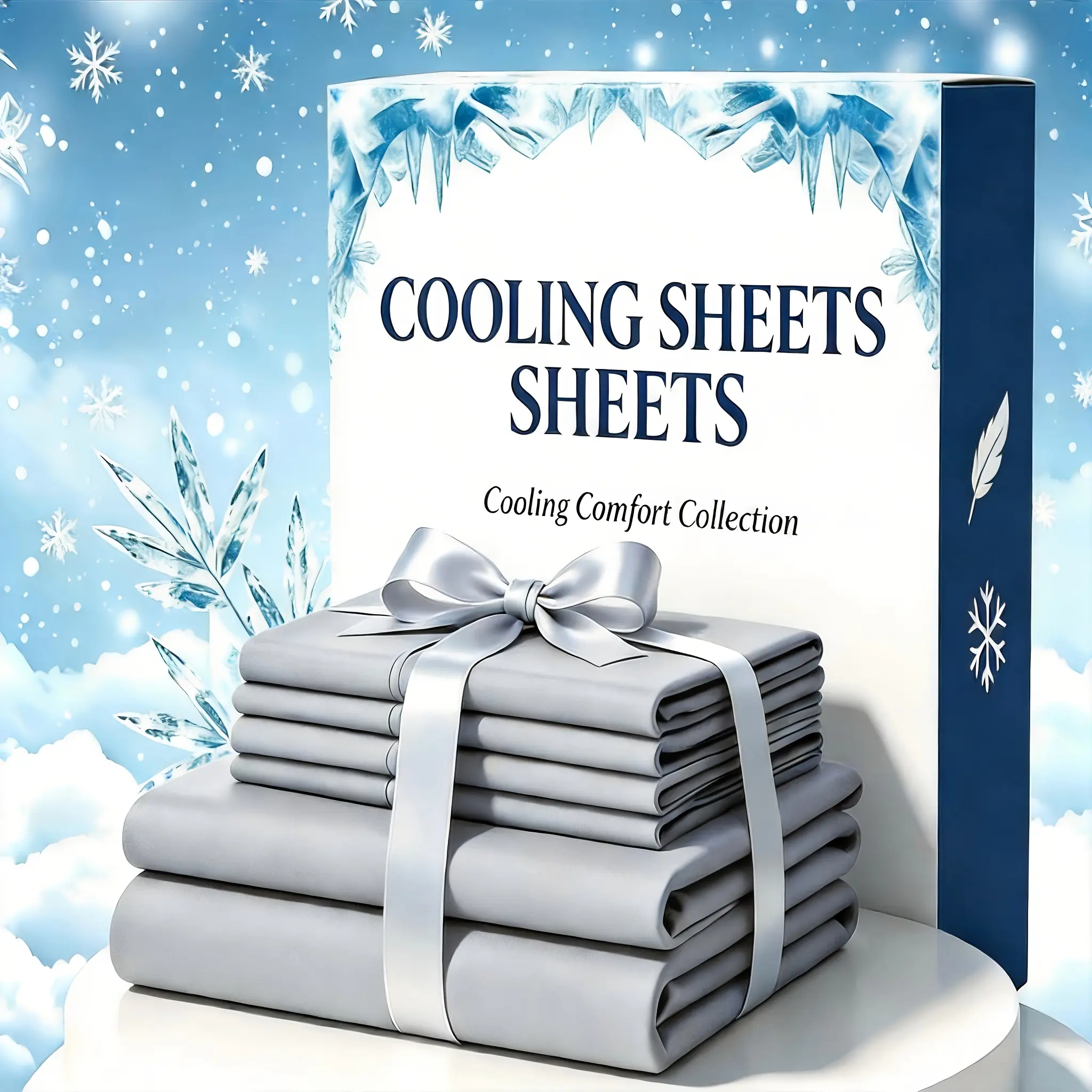 4pcs Extra Deep Pocket Cooling Bed Sheet Set, Breathable Soft Wrinkle-Resistant Luxury Hotel Style Bedding, Fits Extra Deep Mattresses, Includes Flat Sheet, Fitted Sheet, Kids' Pillowcases, Random Colors