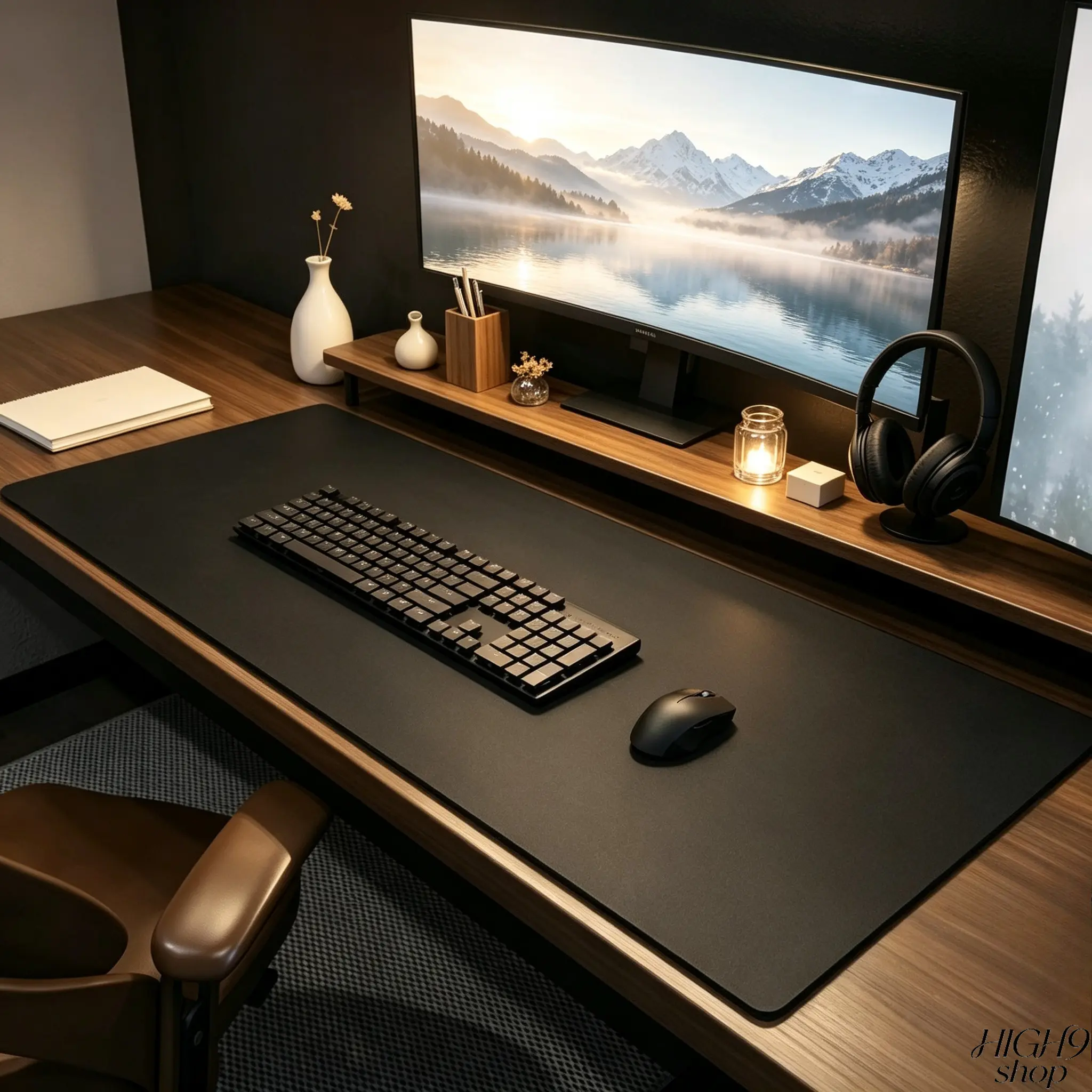 Solid Color Minimalist Leather Desk Mat, Non-Slip Large Waterproof Keyboard Mouse Pad, Smooth Desktop Protector For Office Workstation Home Study Desk Accessory