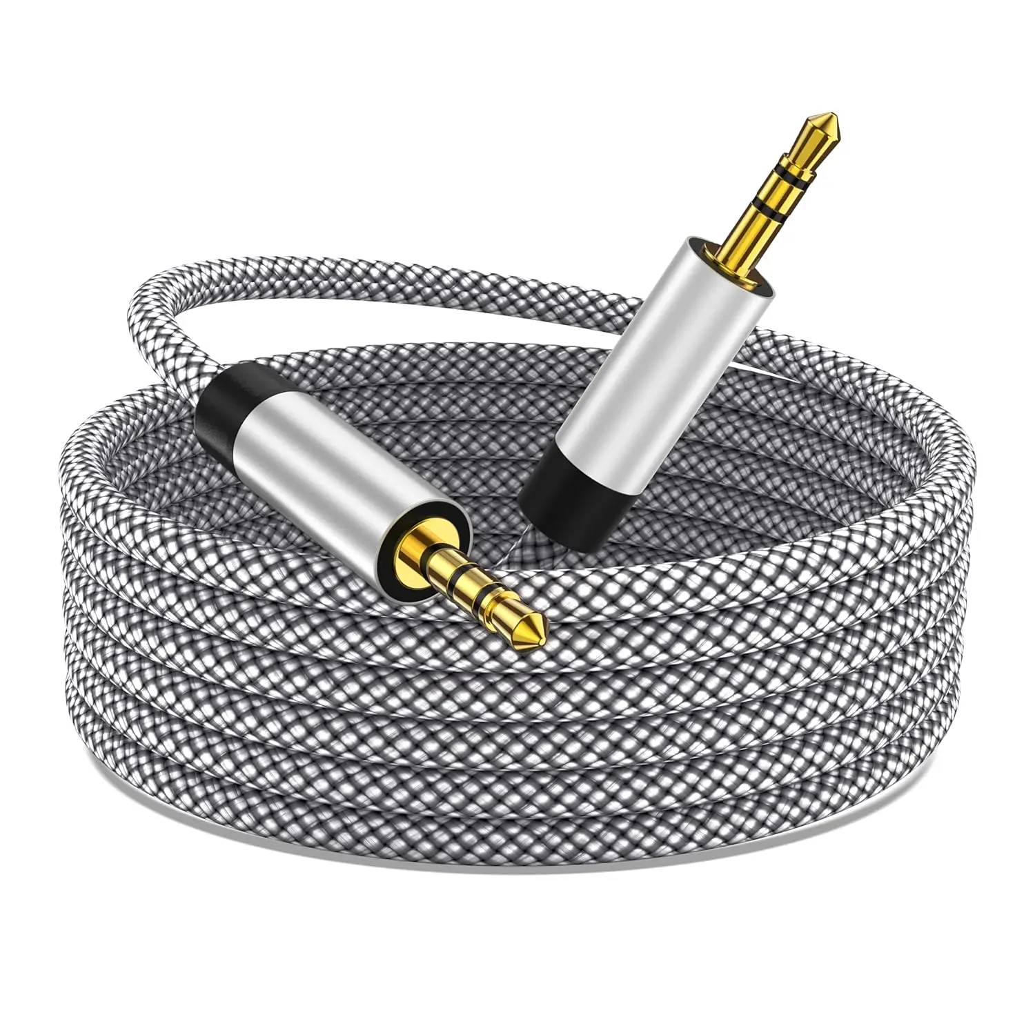 3.5mm Nylon Braided Aux Cable 6FT, Audio Auxiliary Input Adapter Male to Male Cord for Headphones, Car, Home Stereos, Speaker, iPhone, iPad, iPod, Echo & More,Protective,Case,HDMI,Splitter
