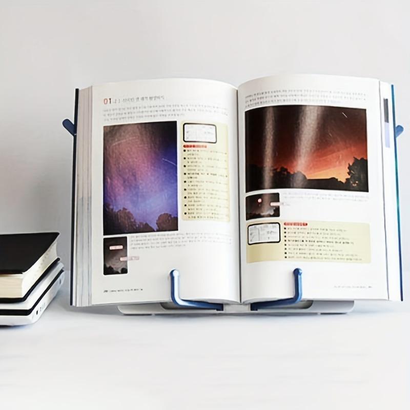 2pcs Adjustable Reading Book Stand - Ergonomic Bookends for Reading, Study, Music Score, Textbooks, Drawing & More - Space-Saving, Multi-Angle, Durable, and Portable Holder