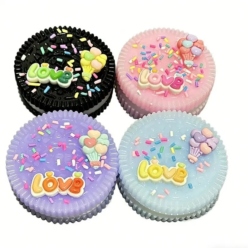 Oreo-style squeeze toy for stress relief; it features a soft, squishy texture similar to slime and is an attractive, effective stress-busting gadget.