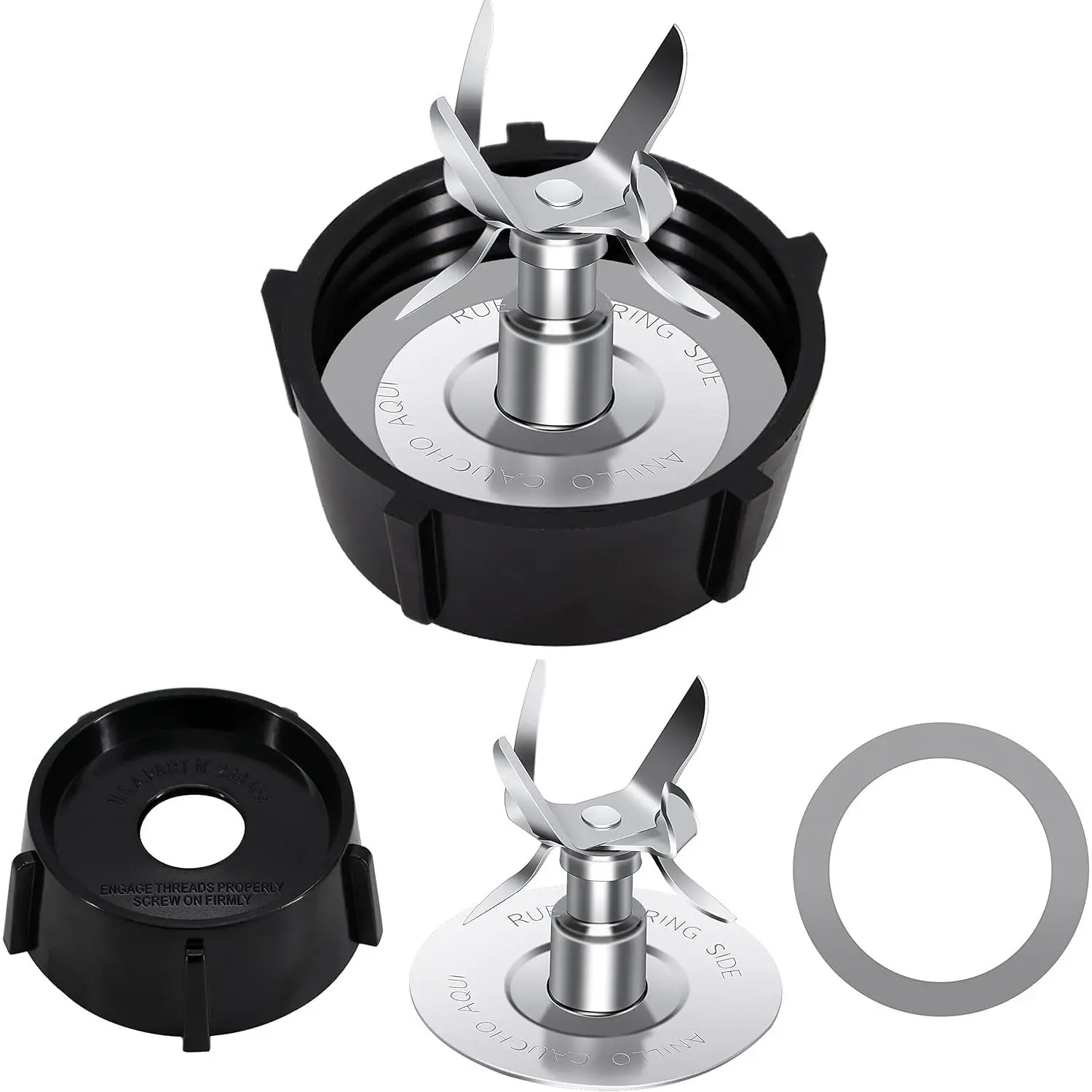 Compatible with  Osterizer Blender  with Rubber Seal Gasket & 4902 Jar Bottom - 6 Point Fusion  4980