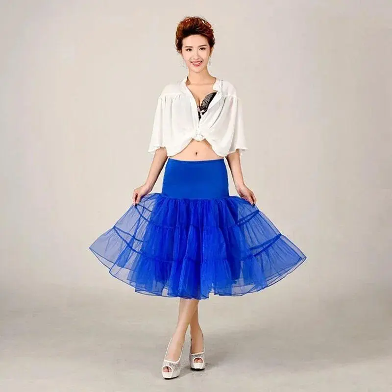 Short Tutu Petticoat Crinoline 50s Swing Vintage Tutu 26" Retro Underskirt Petticoat Fancy Net Rockabilly