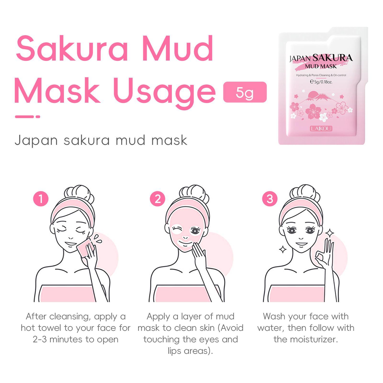 Sakura Skincare Set, Glow Kit, 36pcs/set Face Cleanser & Face Cream & Eye Cream & Serum & Lip Mask & Mud Mask & Peel Off Mask & Hand Cream & Face Scraper & Cleansing Puff Skin Care Kit