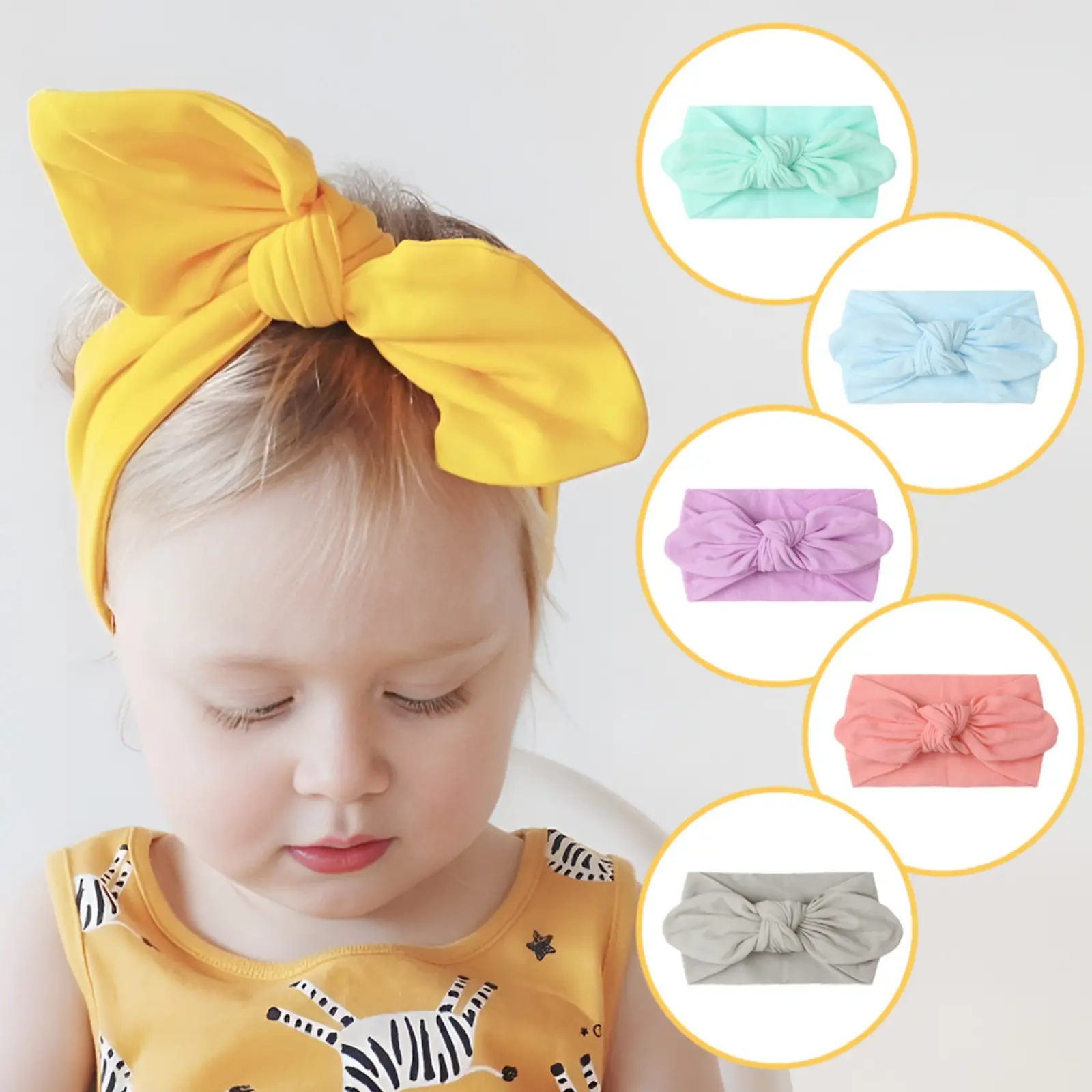 Unisex All-Seasons Solid Color Oversized Twist-Knotted Bow Stretch Wide Headband - Soft Jersey Elastic Turban Hair Wrap for Daily Outdoor Walking, Black, Blue Sports & Outdoor Hats Accessories