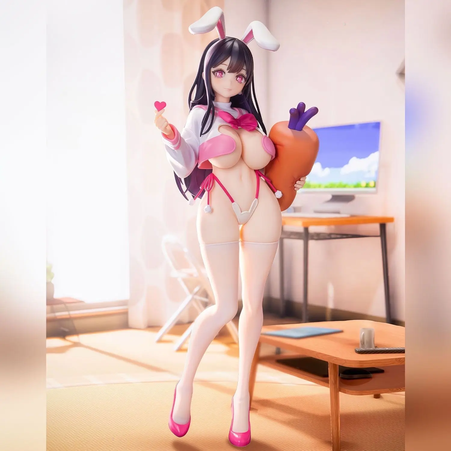 Anime Girl Figure Jk Bunny Girl Model, Desktop Decoration, Anime Collectible Figurine, Cute Secondary Dimensional Model, Cute Collectible Figurines
