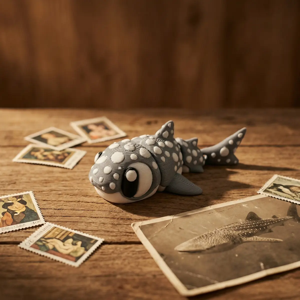 Spotted Whale Shark Statue, Small Statue Ornament, Advanced Structure Design, Modern Desktop Art, Festive Atmosphere Decor, Home Office Display, Study Room Decoration