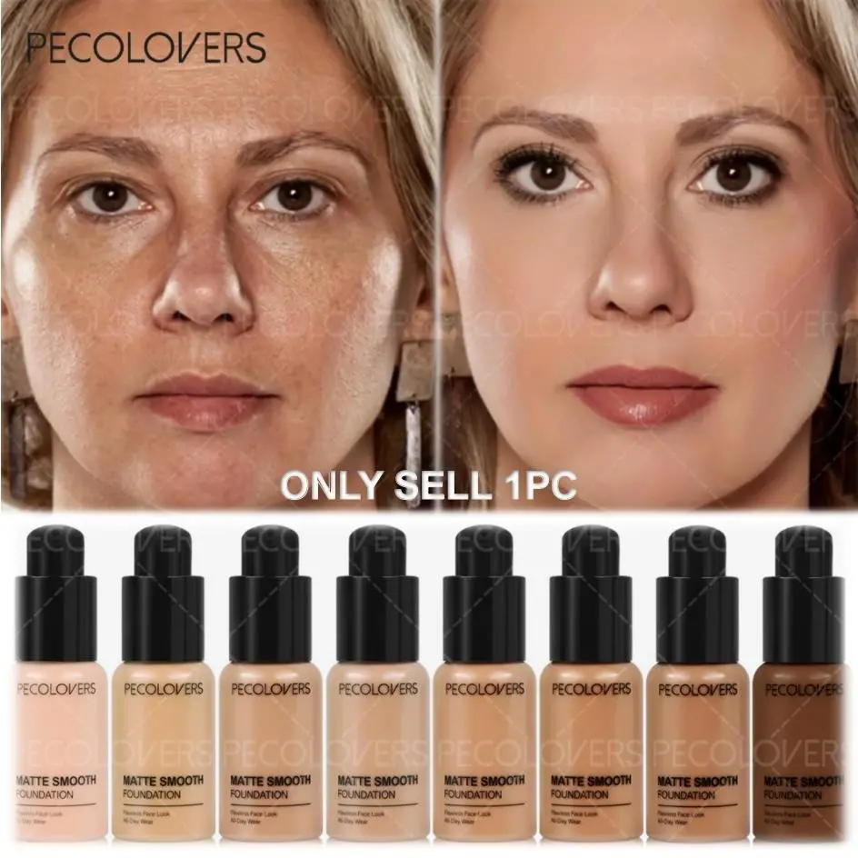 1PC Full Coverage Liquid Foundation with Buildable Matte Coverage and Flawless Matte Finish - Long-Lasting Waterproof & Sweatproof Heavy Duty Coverage for Dark Circles Lightweight Compact Foundation Beauty Enthusiasts