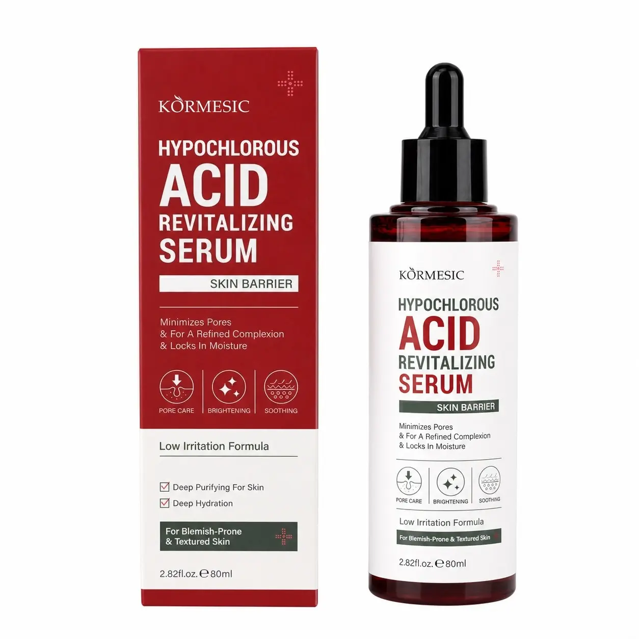 Hypochlorous Acid Rice Peel Shot For Face & Body | Gentle Exfoliating Serum for Dead Skin Cells & Pore Care, Blackheads & Excess Sebum Control | Rice Extract, Hypochlorous, Panthenol for Hydrating & Smoothing Care