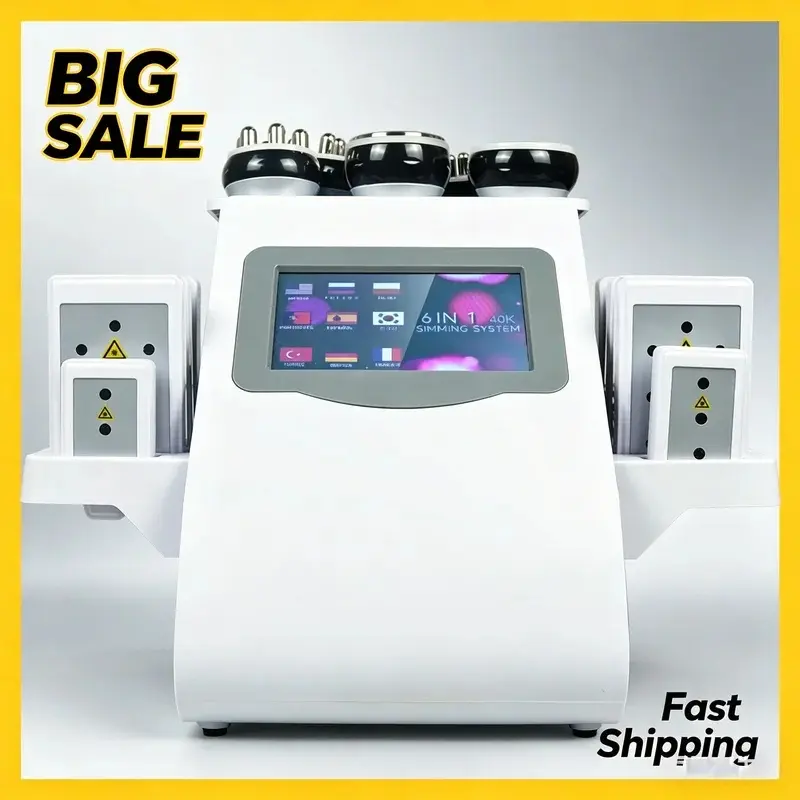 6 In 1 40K Cavitation Machine Skin Lift Tightening Lipo KIM 8 Body Slimming Machine