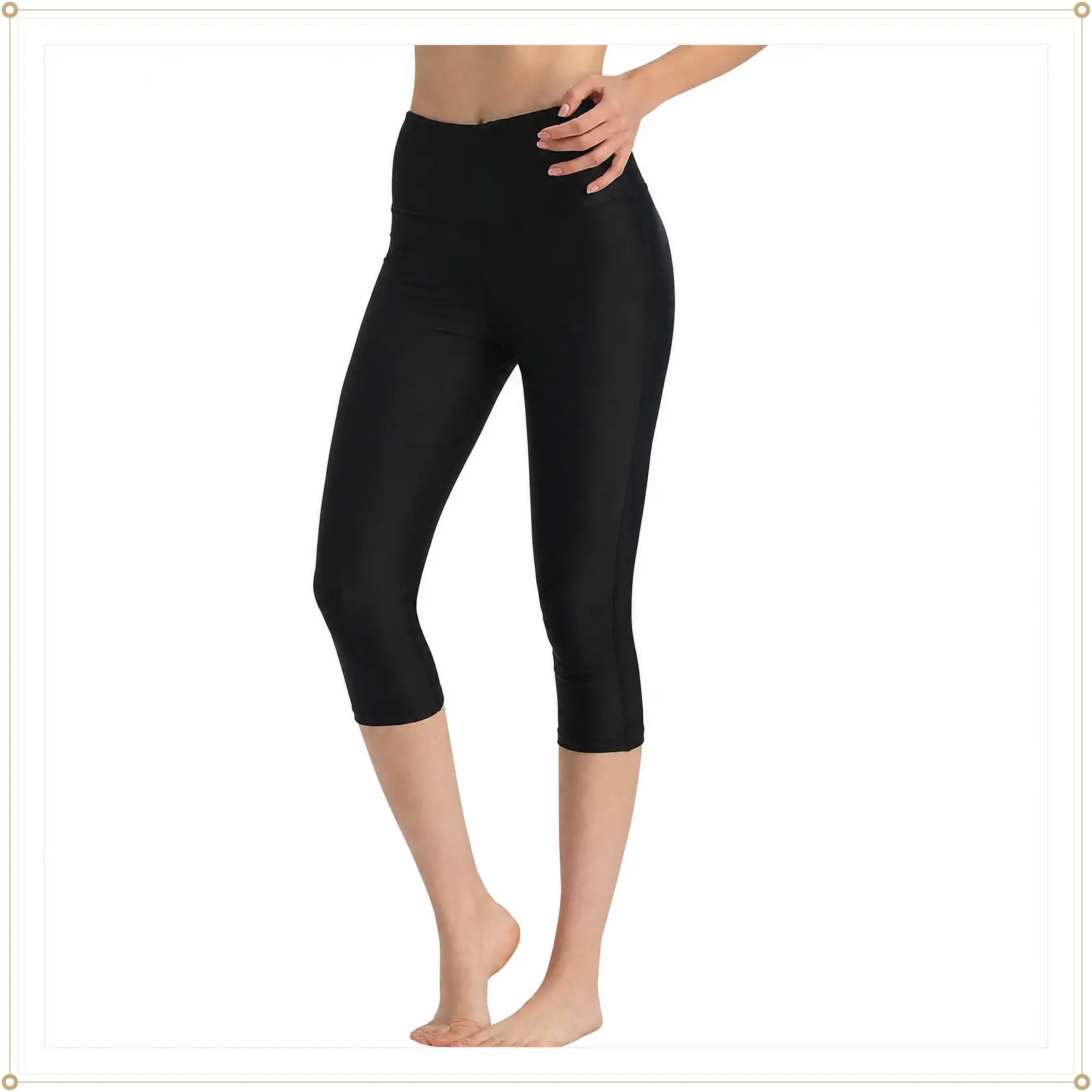 Women's Swim Capris UPF 50+ High Waist Quick Dry Swim Leggings | Swim Pants Built-in Liner Chlorine Resistant Tummy Control Fit Quick Dry Beach Water SportsGift