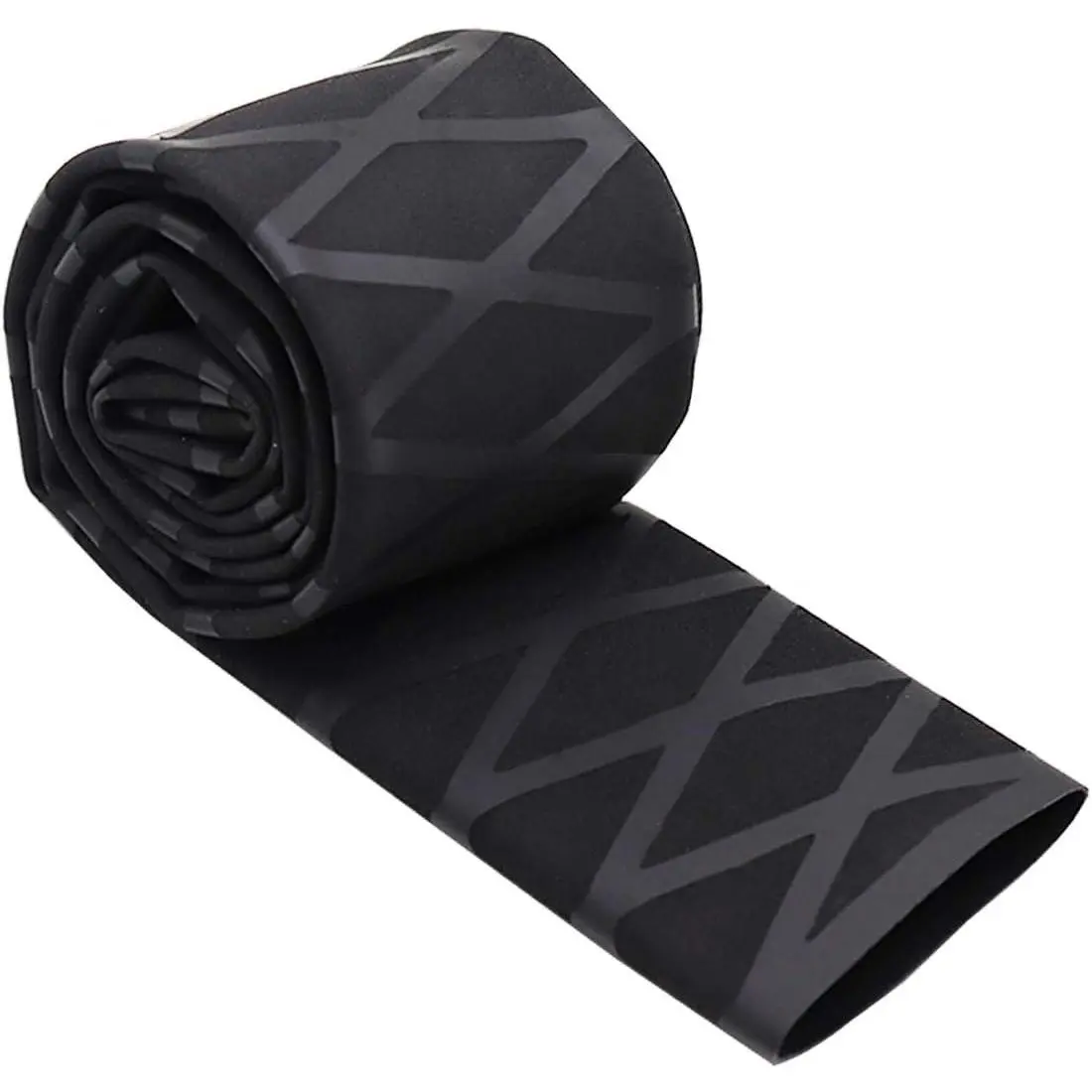 15MM X-Tube Heat Shrink Sleeve Tubing for Rod Handle Cork Non Slip  Insulation 1 Meter Black (Black, 15mm)