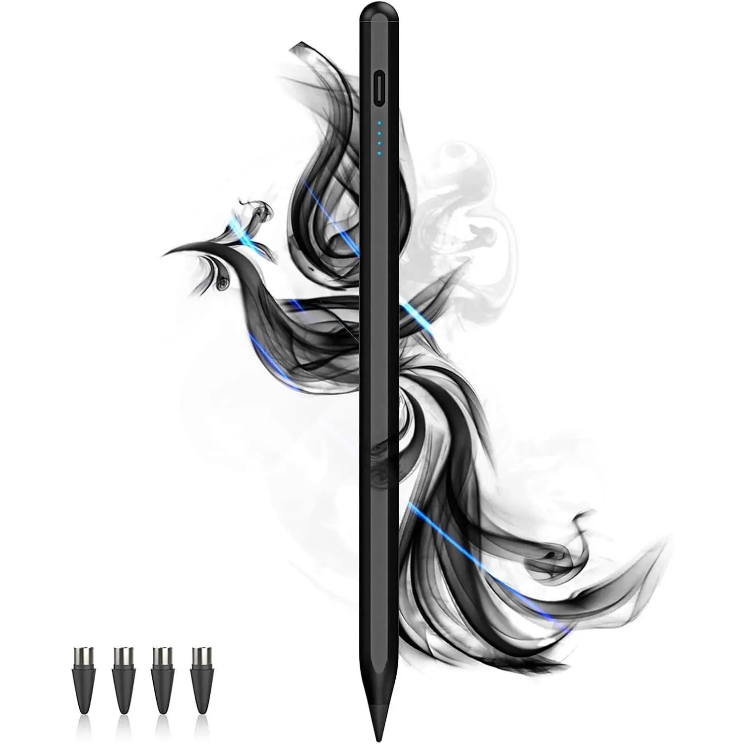 Stylus Pens for  Screens Power-Display Tablet Pen POM Tip  Digital  Pen Compatible with /iPad///and Other iOS/Android Smartphone and Tablet Devices (Black)