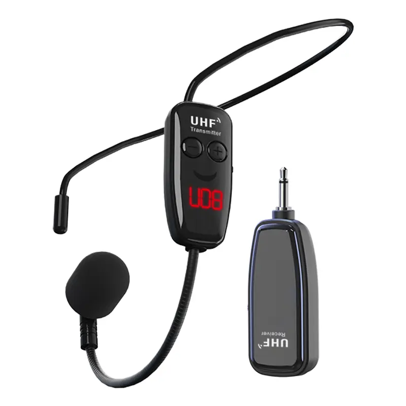 Wireless Microphone, 1 Box Rechargeable Wireless Microphone, High Fidelity Wireless Microphone, Suitable for Outdoor Sound System, Guided Tour, Audio, Portable Rechargeable Mic
