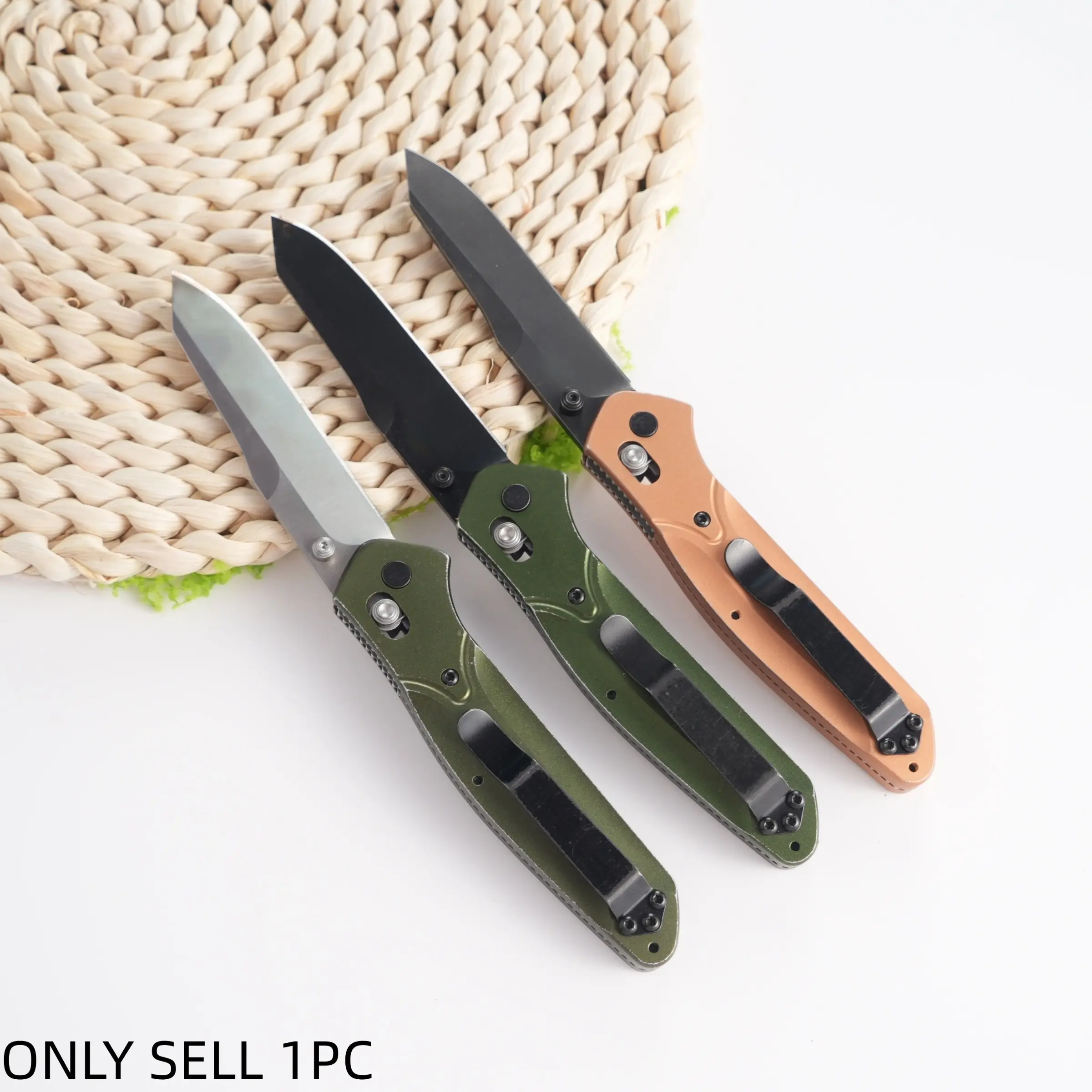 1pc 940 Folding Knife, Aluminum Handle, High-Quality Edc Pocket Knife, Lightweight Durable Fruit Knife, Camping Hiking Fishing Daily Use, Hardness, Men's Gift, Portable Multipurpose Knives