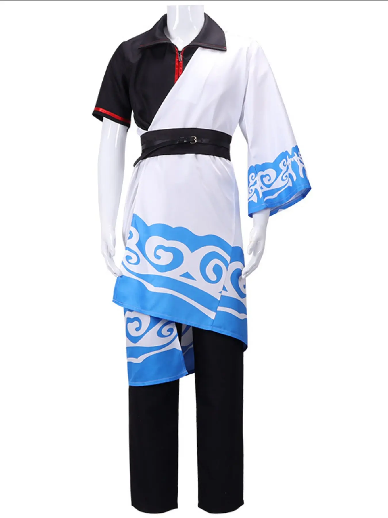 Gintama Cosplay Costume Sakata Gintoki Performance Suit, Perfect for Events and Parties, Slim-Fitting Print Design, All-Season Wear