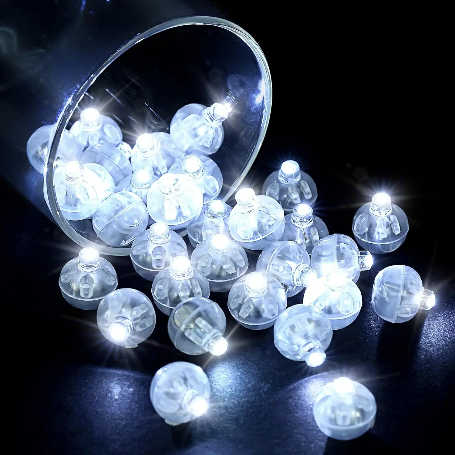 30 count LED Balloon Lights Mini Round LED Ball Lights, White