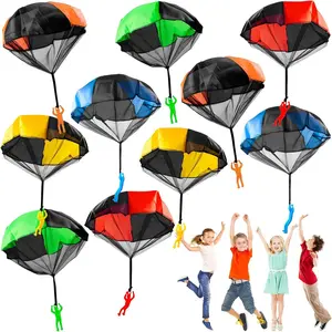 10 Pack Parachute Toy  Kids,Tangle Free Figures Parachute,Throwing Flying Toys Parachute  BoysGirls Indoor & Outdoor,Gift,Party Favors(5 Colors)