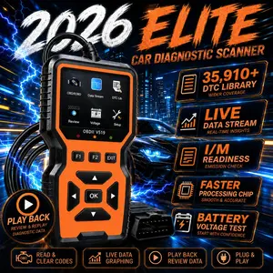V519 Universal Obd2 Scanner, Automotive Scan Tool, Professional Engine Fault Code Reader & Eraser, Battery Voltage Check, I/m Readiness Monitor for Most Cars