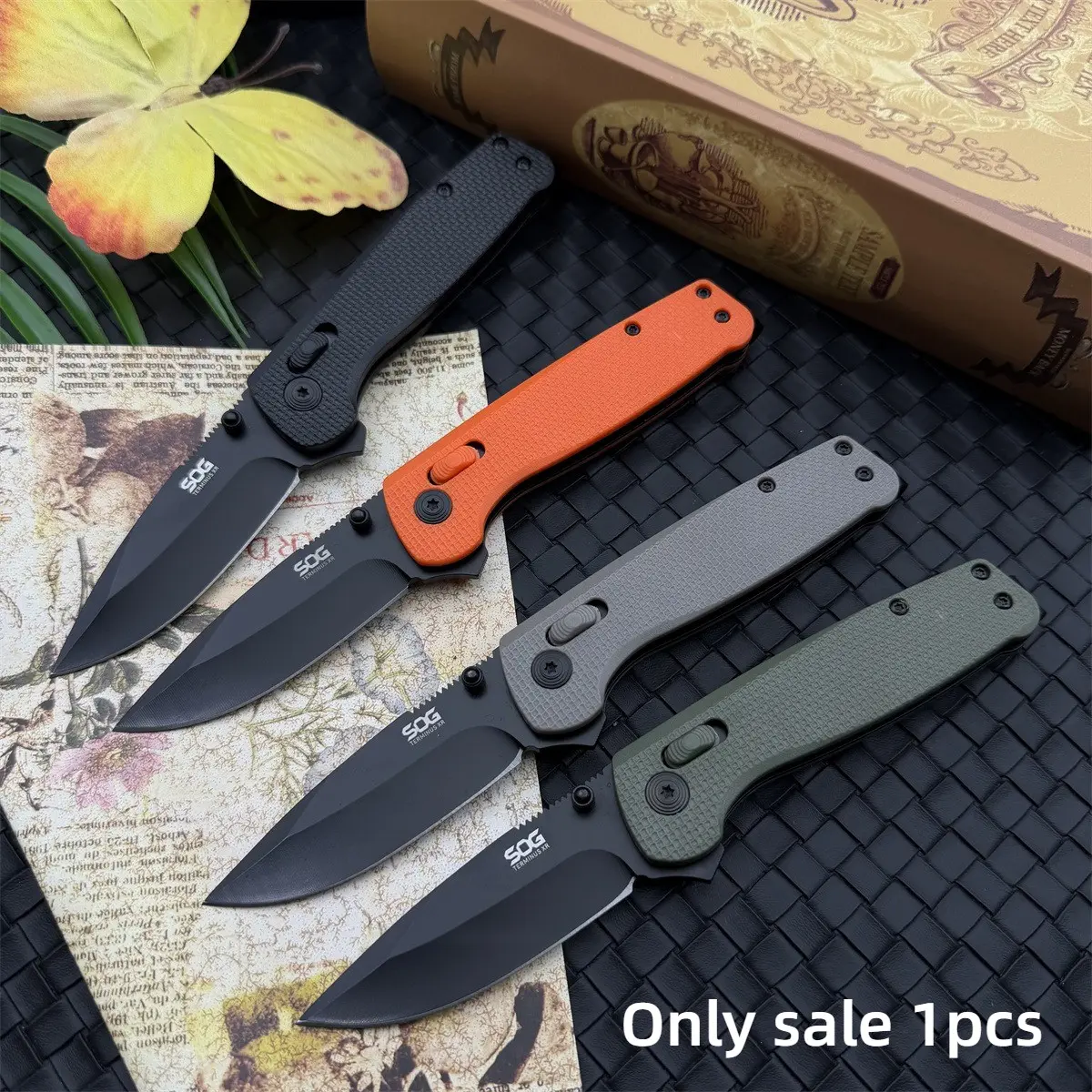 New Pocket Knife Folding Fishing Knife, Outdoor Camping Daily Carry Hiking Climbing Tool, Outdoor Tools, Outdoor Knives, Camping Portable Knives, D2 Blade, Nylon Fiber Handle