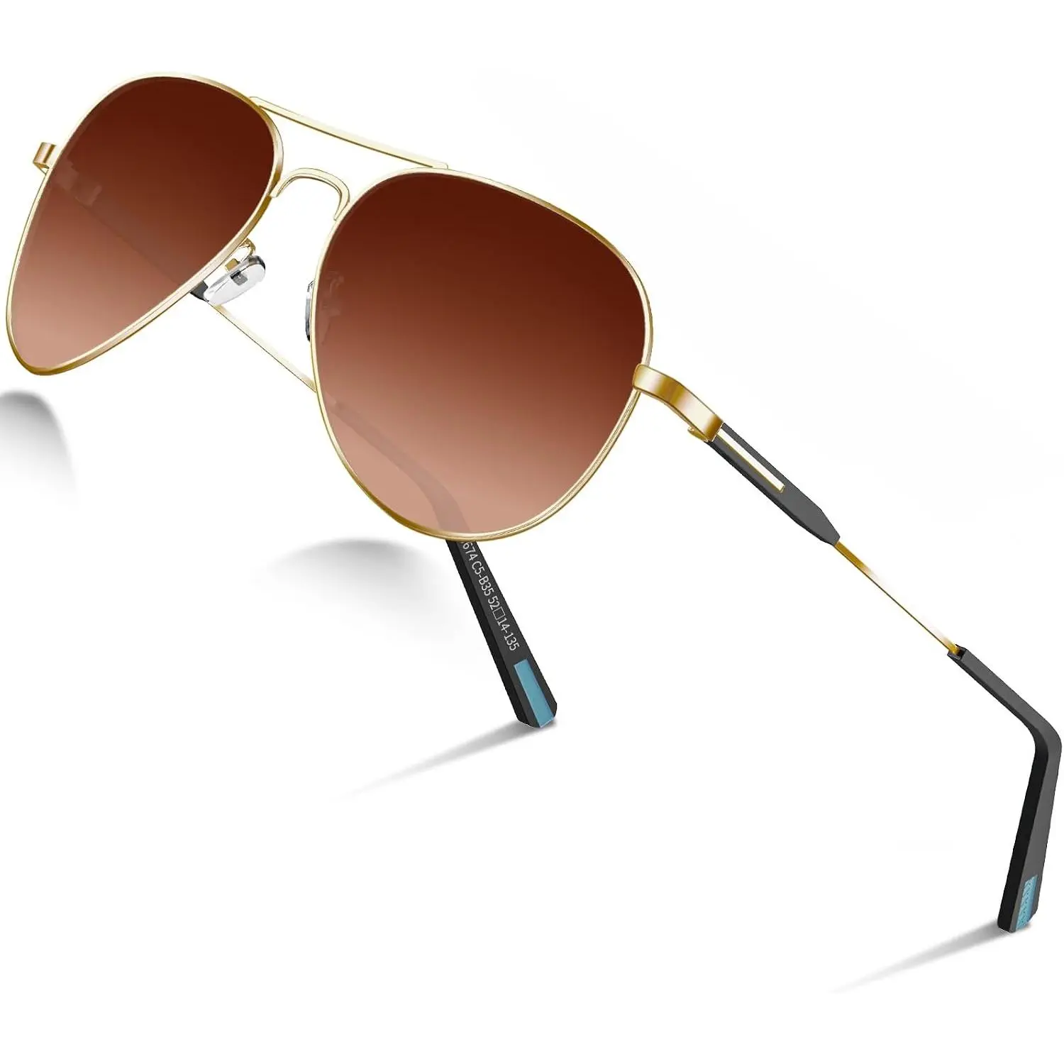 Aviator Sunglasses for Men Women Polarized Retro  Shades, Mirrored for Driving, UV Protection