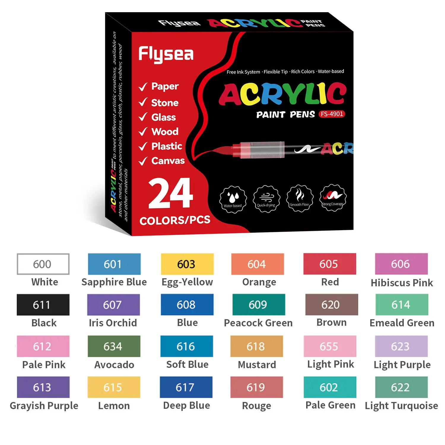Acrylic Paint Soft Brush Markers Set, Soft Brush Tip, Brush Tip Pens, Automatic Ink Control, Versatile Use, Paint Markers for Wood, Stone, Canvas, Glass, Fabric, DIY Crafts