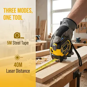 LCD screen laser tape measure 40M/60M LCD screen multifunctional automatic locking multifunctional rangefinder area and volume measuring tool metric imperial woodworking decoration home construction site surveying interior design home hardware tools