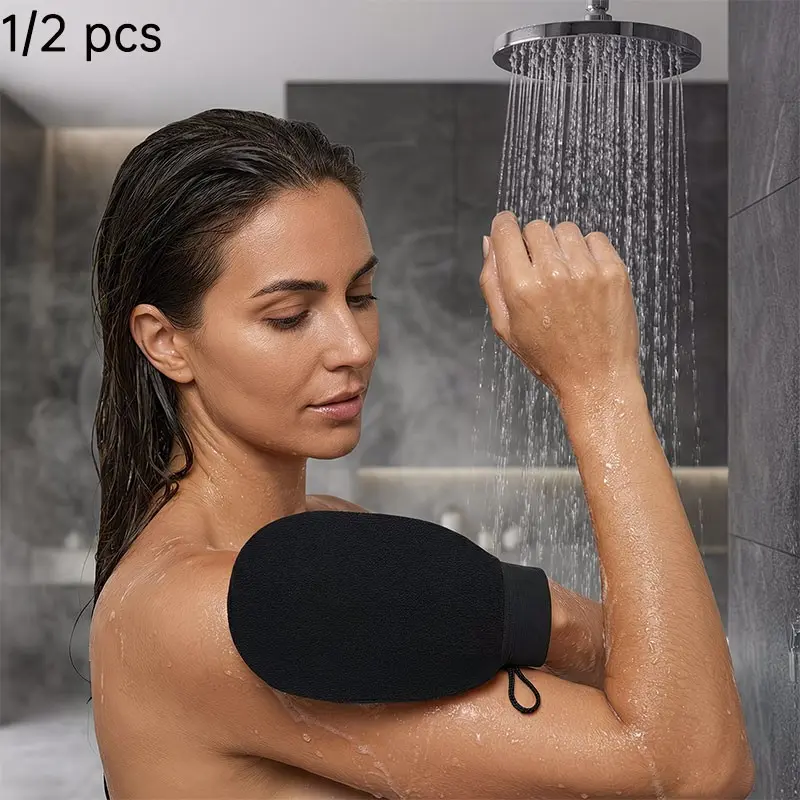 Unisex Body Exfoliating Gloves, Viscose Fiber Scrubbing Mitts, Korean Wash Cloth, Dead Skin Remover, Bathing Sponge Glove, Shower Body Scrubber